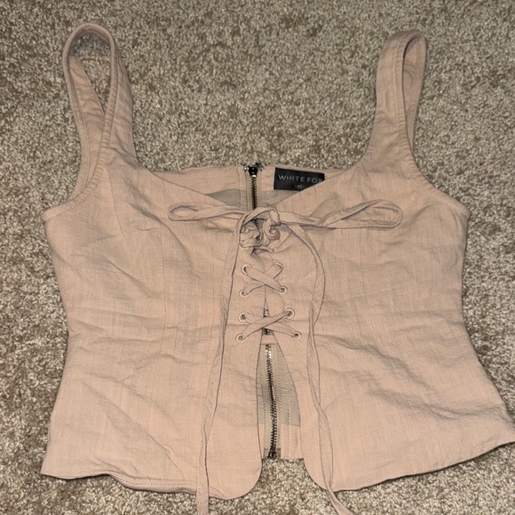 White Fox Beige Bustier Top - Picture 2 of 4
